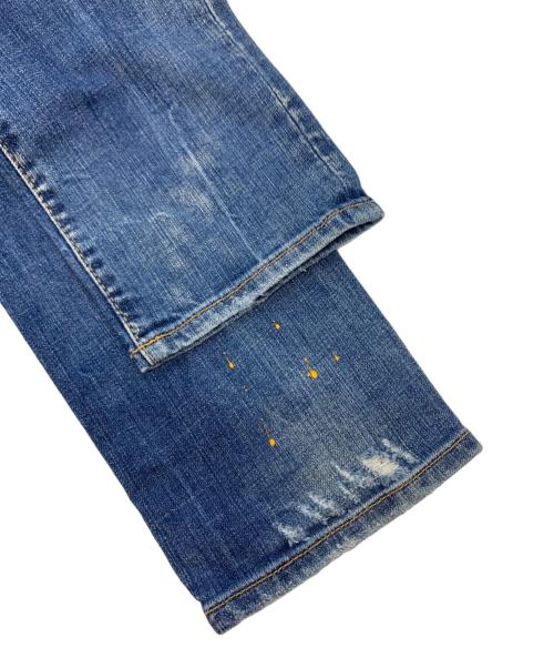 DSQUARED2（ディースクエアード）DSQUARED2 (ディースクエアード) ダメージ加工デニムパンツ インディゴ サイズ:SIZE 44の古着・服飾アイテム