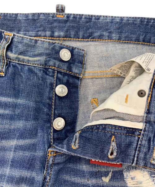 DSQUARED2（ディースクエアード）DSQUARED2 (ディースクエアード) ダメージ加工デニムパンツ インディゴ サイズ:SIZE 44の古着・服飾アイテム
