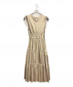 La luneラリューン）の古着「ノースリーブ・キャミソールワンピース」｜ベージュ