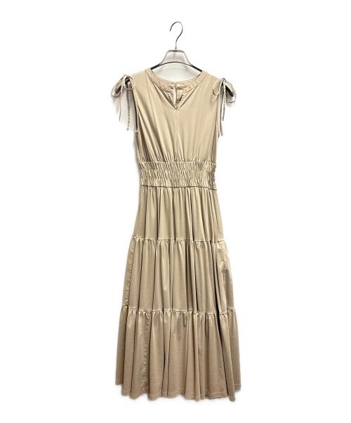 La lune（ラリューン）La lune (ラリューン) ノースリーブ・キャミソールワンピース ベージュ サイズ:FREEの古着・服飾アイテム