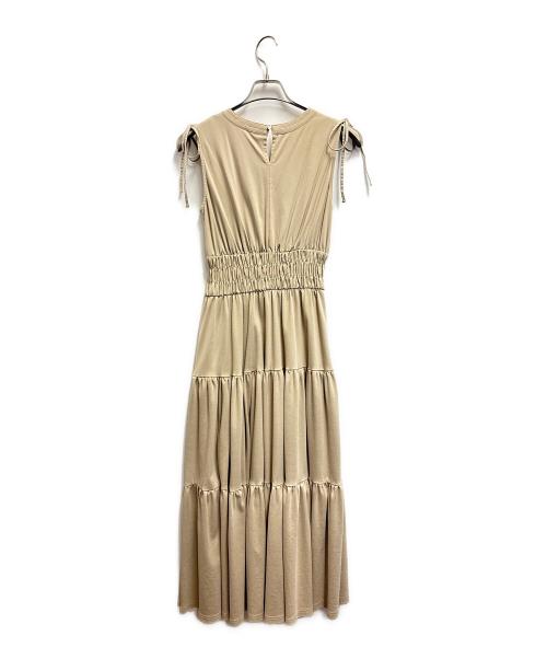 La lune（ラリューン）La lune (ラリューン) ノースリーブ・キャミソールワンピース ベージュ サイズ:FREEの古着・服飾アイテム