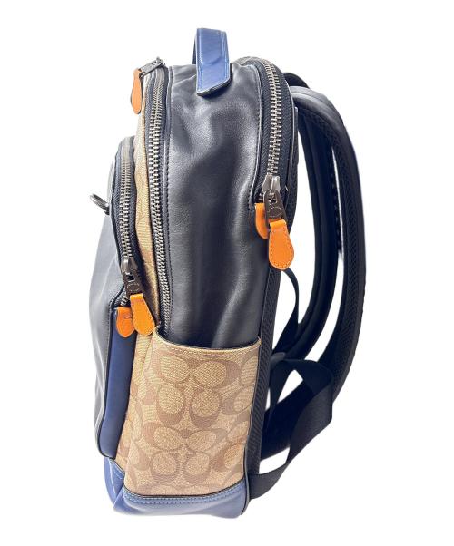 COACH（コーチ）COACH (コーチ) リュック ネイビー×ブラウンの古着・服飾アイテム