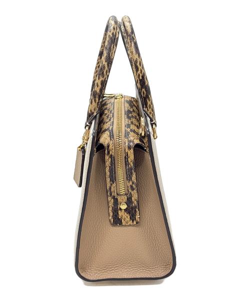 COACH（コーチ）COACH (コーチ) 2WAYショルダーバッグ / グレース キャリーオール ブラウン×ホワイトの古着・服飾アイテム