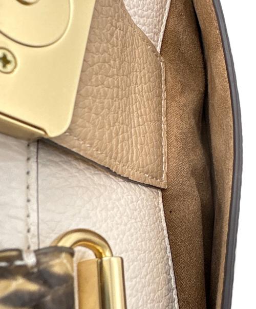 COACH（コーチ）COACH (コーチ) 2WAYショルダーバッグ / グレース キャリーオール ブラウン×ホワイトの古着・服飾アイテム