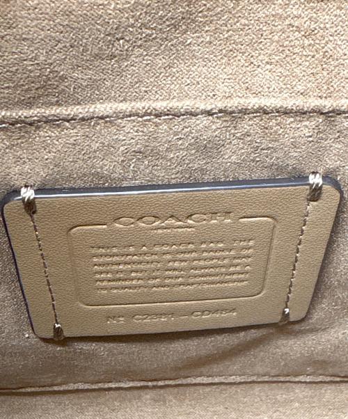 COACH（コーチ）COACH (コーチ) 2WAYショルダーバッグ / グレース キャリーオール ブラウン×ホワイトの古着・服飾アイテム