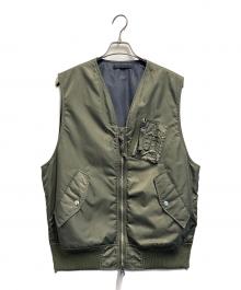 MONKEY TIME（モンキータイム）の古着「ナイロンベスト」｜カーキ