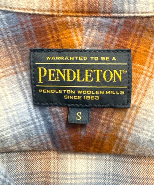 PENDLETON（ペンドルトン）PENDLETON (ペンドルトン) ネルシャツ ブラウン×ネイビー サイズ:Sの古着・服飾アイテム