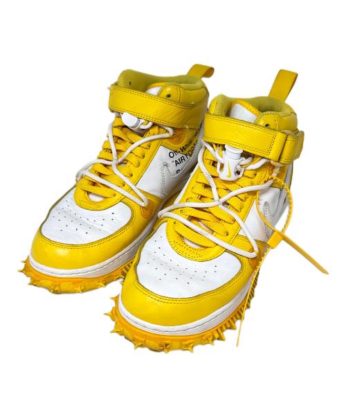 NIKE（ナイキ）NIKE (ナイキ) OFFWHITE (オフホワイト) ミッドカットスニーカー ホワイト×イエロー サイズ:US 8の古着・服飾アイテム
