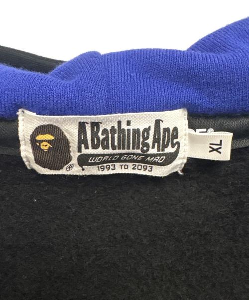 A BATHING APE（ア ベイシング エイプ）A BATHING APE (ア ベイシング エイプ) SHARK FULL ZIP DOUBLE HOODIE ブラック サイズ:XLの古着・服飾アイテム