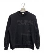 BURBERRYバーバリー）の古着「ホースフェリープリントロゴ長袖スウェット」｜ブラック