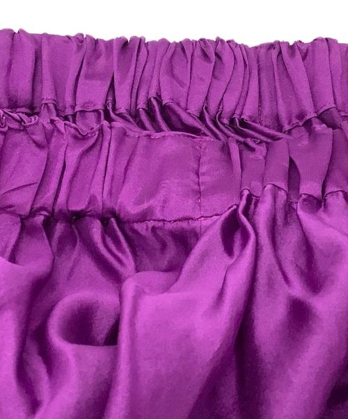 BLAMINK（ブラミンク）BLAMINK (ブラミンク) シルクギャザーロングスカート パープル サイズ:SIZE 36の古着・服飾アイテム