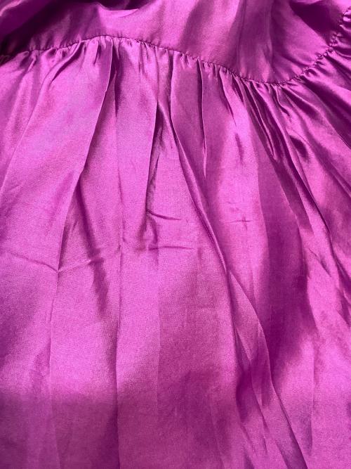 BLAMINK（ブラミンク）BLAMINK (ブラミンク) シルクギャザーロングスカート パープル サイズ:SIZE 36の古着・服飾アイテム