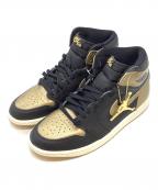 NIKEナイキ）の古着「ハイカットスニーカー」｜ブラック×ゴールド