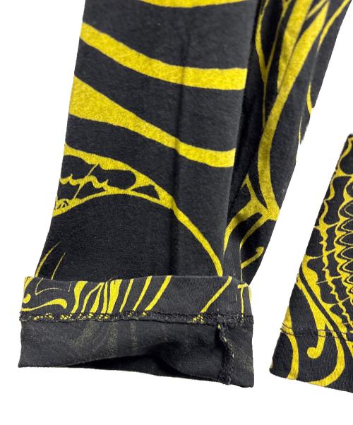 DRIES VAN NOTEN（ドリスヴァンノッテン）DRIES VAN NOTEN (ドリスヴァンノッテン) 長袖カットソー ブラック×イエロー サイズ:FREEの古着・服飾アイテム