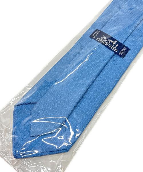 HERMES（エルメス）HERMES (エルメス) H織りタイ / ファソネH ブルー サイズ:サイズ表記無しの古着・服飾アイテム