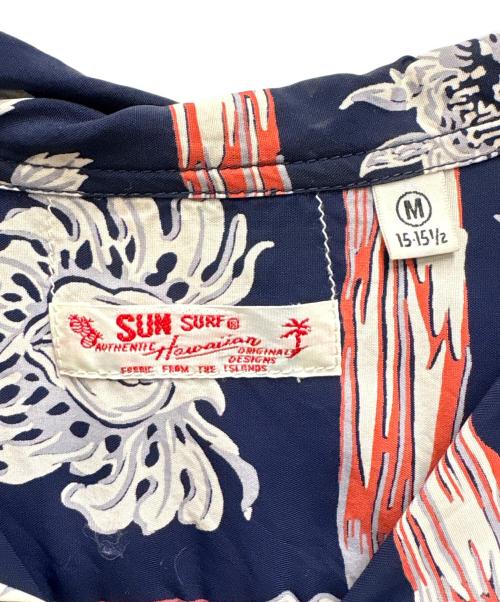 Sun Surf（サンサーフ）Sun Surf (サンサーフ) 半袖シャツ ネイビー×レッド サイズ:Mの古着・服飾アイテム