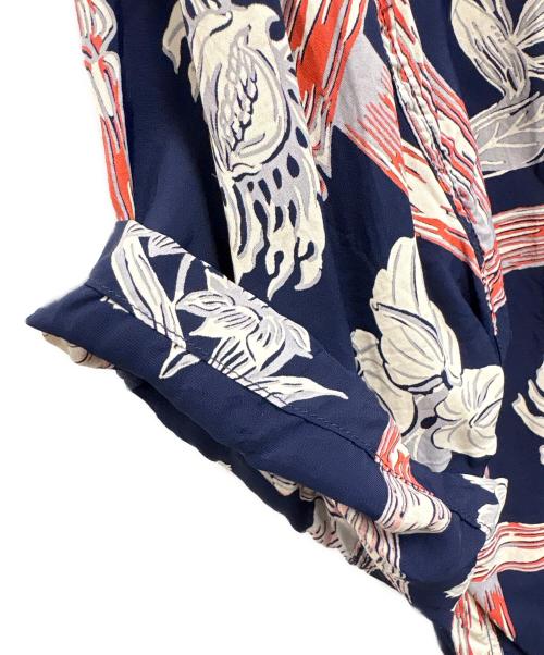 Sun Surf（サンサーフ）Sun Surf (サンサーフ) 半袖シャツ ネイビー×レッド サイズ:Mの古着・服飾アイテム