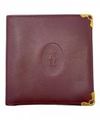 Cartierカルティエ）の古着「2つ折り財布/マストライン」｜ボルドー