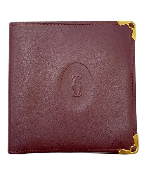 Cartier（カルティエ）Cartier (カルティエ) 2つ折り財布/マストライン ボルドーの古着・服飾アイテム