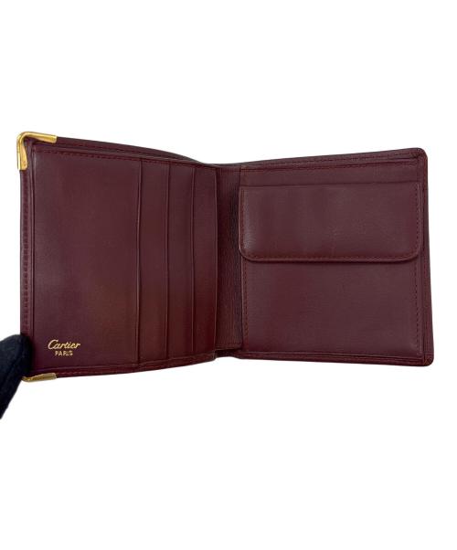 Cartier（カルティエ）Cartier (カルティエ) 2つ折り財布/マストライン ボルドーの古着・服飾アイテム