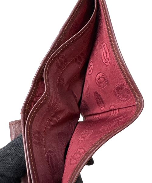 Cartier（カルティエ）Cartier (カルティエ) 2つ折り財布/マストライン ボルドーの古着・服飾アイテム