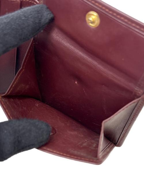 Cartier（カルティエ）Cartier (カルティエ) 2つ折り財布/マストライン ボルドーの古着・服飾アイテム