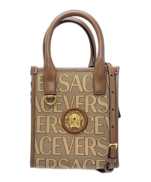 VERSACE（ヴェルサーチェ）VERSACE (ヴェルサーチェ) 2WAYショルダーバッグ ブラウンの古着・服飾アイテム