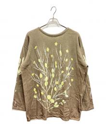 Ameri（アメリ）の古着「VINTAGE ILLUSTRATION PRINT KNIT TOP」｜グリーン