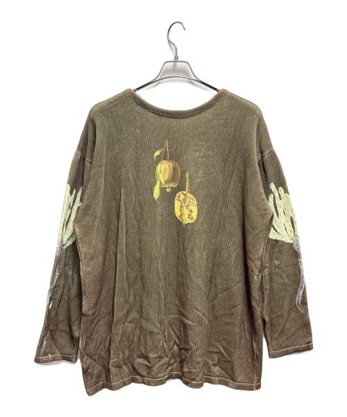 Ameri（アメリ）Ameri (アメリ) VINTAGE ILLUSTRATION PRINT KNIT TOP グリーン サイズ:FREEの古着・服飾アイテム