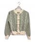 Ameri（アメリ）の古着「UND HERRINGBONJACQUARD KNIT CARDIGAN」｜ベージュ