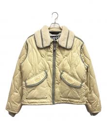 DIESEL（ディーゼル）の古着「中綿ジップブルゾン / キルティングジャケット」｜ベージュ