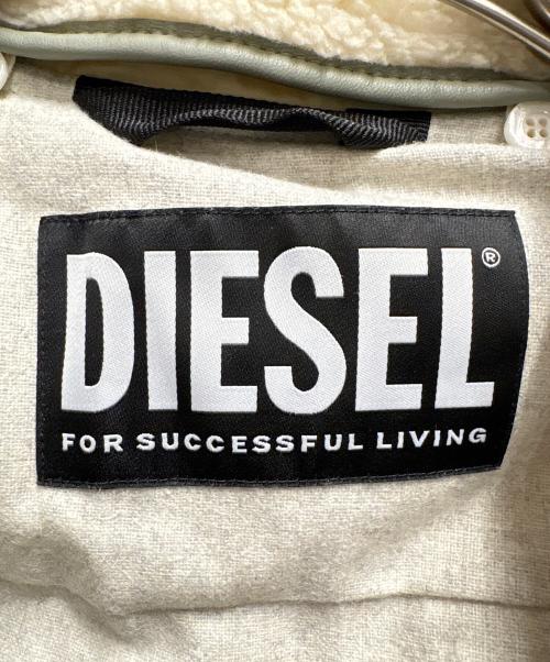 DIESEL（ディーゼル）DIESEL (ディーゼル) 中綿ジップブルゾン / キルティングジャケット ベージュ サイズ:Sの古着・服飾アイテム