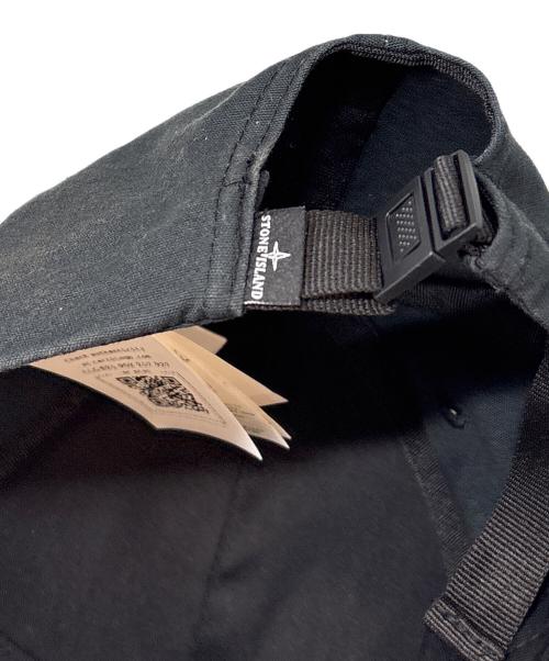 STONE ISLAND（ストーンアイランド）STONE ISLAND (ストーンアイランド) ベースボールキャップ ブラックの古着・服飾アイテム