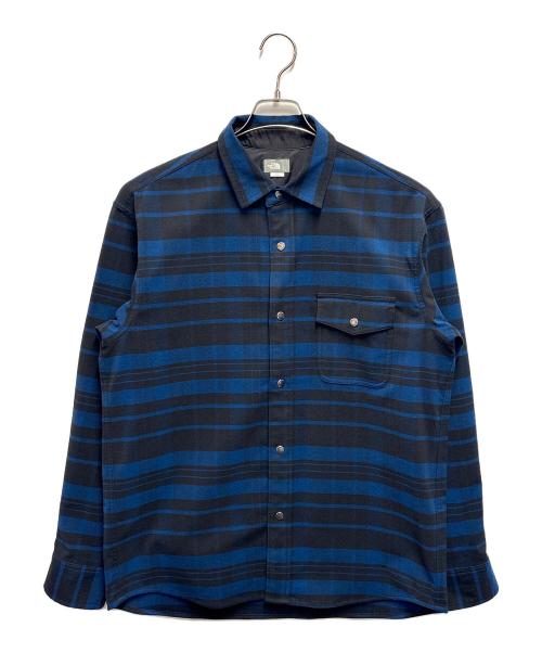 THE NORTH FACE（ザ ノース フェイス）THE NORTH FACE (ザ ノース フェイス) 長袖シャツ / ロングスリーブストレッチフランネルシャツ ネイビー×ブラック サイズ:Lの古着・服飾アイテム
