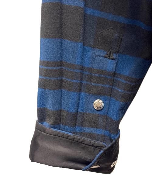 THE NORTH FACE（ザ ノース フェイス）THE NORTH FACE (ザ ノース フェイス) 長袖シャツ / ロングスリーブストレッチフランネルシャツ ネイビー×ブラック サイズ:Lの古着・服飾アイテム