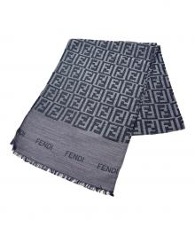 FENDI（フェンディ）の古着「マフラー / ズッカ柄」｜グレー×ブラック