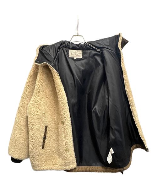AVIREX（アヴィレックス）AVIREX (アヴィレックス) ボアフーデッドジャケット ベージュ サイズ:2XLの古着・服飾アイテム