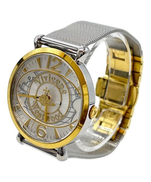 Vivienne Westwood（ヴィヴィアンウエストウッド）Vivienne Westwood (ヴィヴィアンウエストウッド) 腕時計 シルバー×ゴールドの古着・服飾アイテム