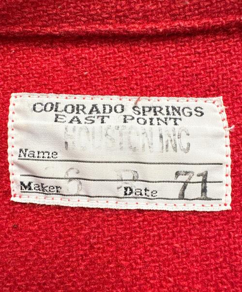 HOUSTON（ヒューストン）HOUSTON (ヒューストン) カデットコート レッド サイズ:36の古着・服飾アイテム