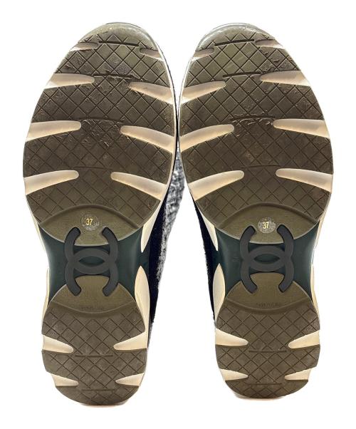 CHANEL（シャネル）CHANEL (シャネル) ラウンドトゥ ココマークロングブーツ ブラック サイズ:37の古着・服飾アイテム