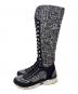 CHANEL (シャネル) ラウンドトゥ ココマークロングブーツ ブラック サイズ:37：50000円
