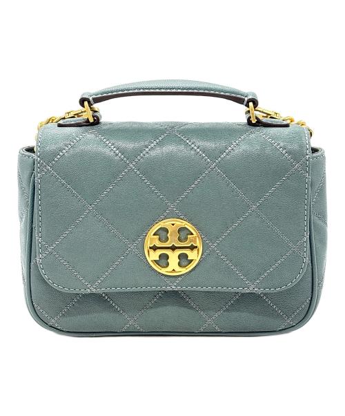 TORY BURCH（トリーバーチ）TORY BURCH (トリーバーチ) チェーンショルダーバッグ ブルーの古着・服飾アイテム
