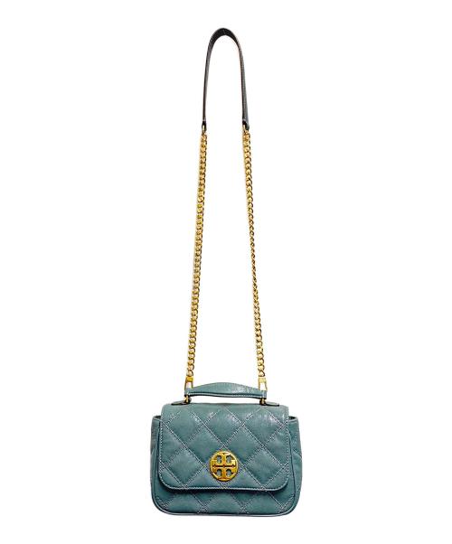 TORY BURCH（トリーバーチ）TORY BURCH (トリーバーチ) チェーンショルダーバッグ ブルーの古着・服飾アイテム
