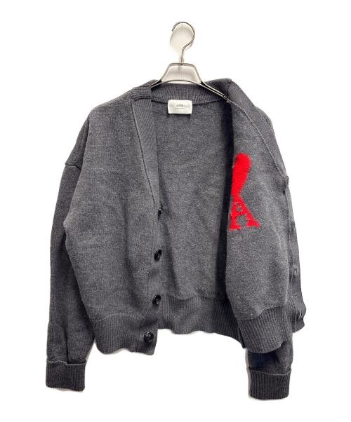 ami（アミ）ami (アミ) ニットカーディガン グレー サイズ:Lの古着・服飾アイテム