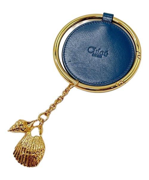 Chloe（クロエ）Chloe (クロエ) キークロシェット ブルー×ゴールドの古着・服飾アイテム