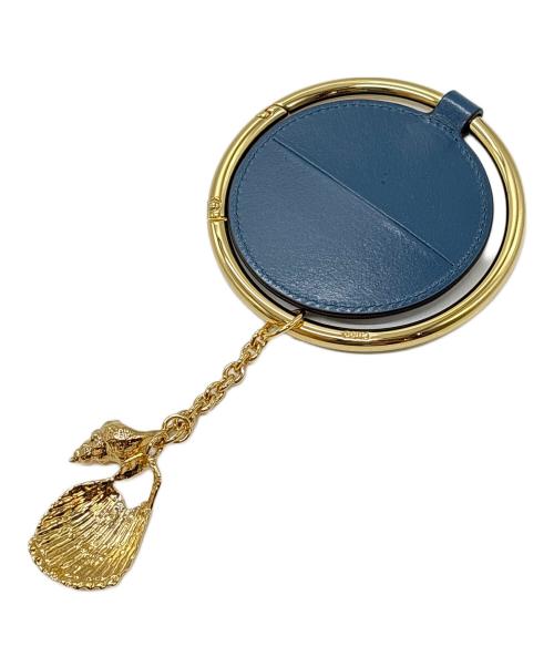 Chloe（クロエ）Chloe (クロエ) キークロシェット ブルー×ゴールドの古着・服飾アイテム