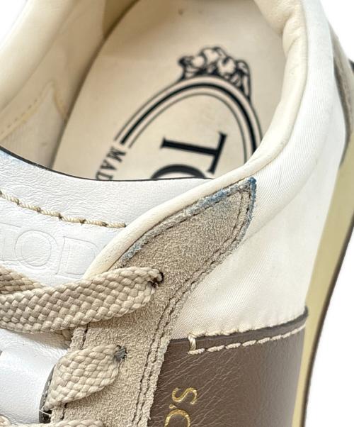 TOD'S（トッズ）TOD'S (トッズ) Tヴィンテージスニーカー ホワイト×ベージュ サイズ:37 1/2の古着・服飾アイテム