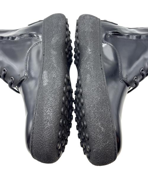 TOD'S（トッズ）TOD'S (トッズ) シャイニーレザーレースアップコンバットブーツ ブラック サイズ:37の古着・服飾アイテム