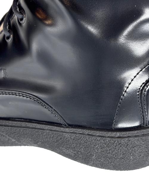 TOD'S（トッズ）TOD'S (トッズ) シャイニーレザーレースアップコンバットブーツ ブラック サイズ:37の古着・服飾アイテム