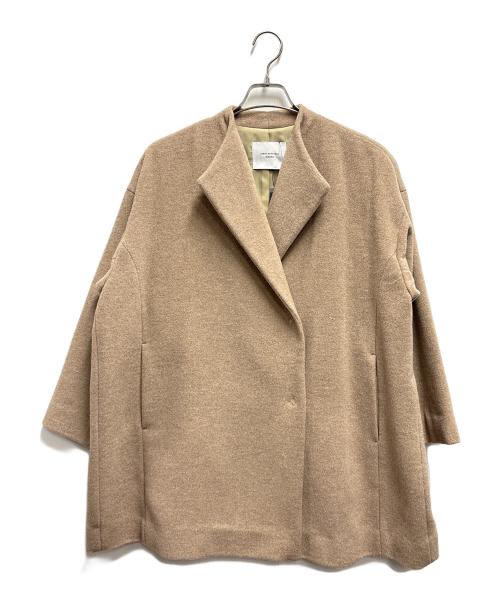 URBAN RESEARCH DOORS（アーバンリサーチドアーズ）URBAN RESEARCH DOORS (アーバンリサーチドアーズ) ウールミドルコート ベージュ サイズ:Freeの古着・服飾アイテム